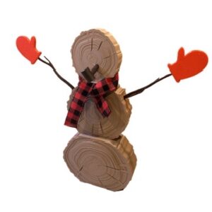 Wood Log Like Snowman