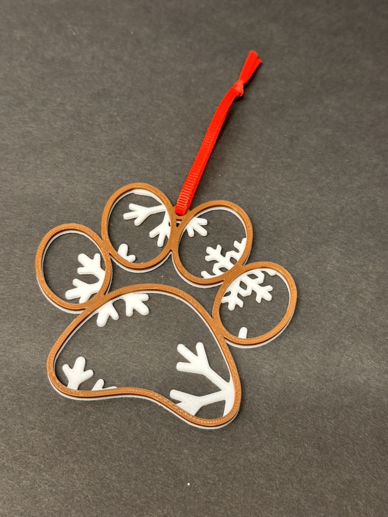 Paw Print Ornament